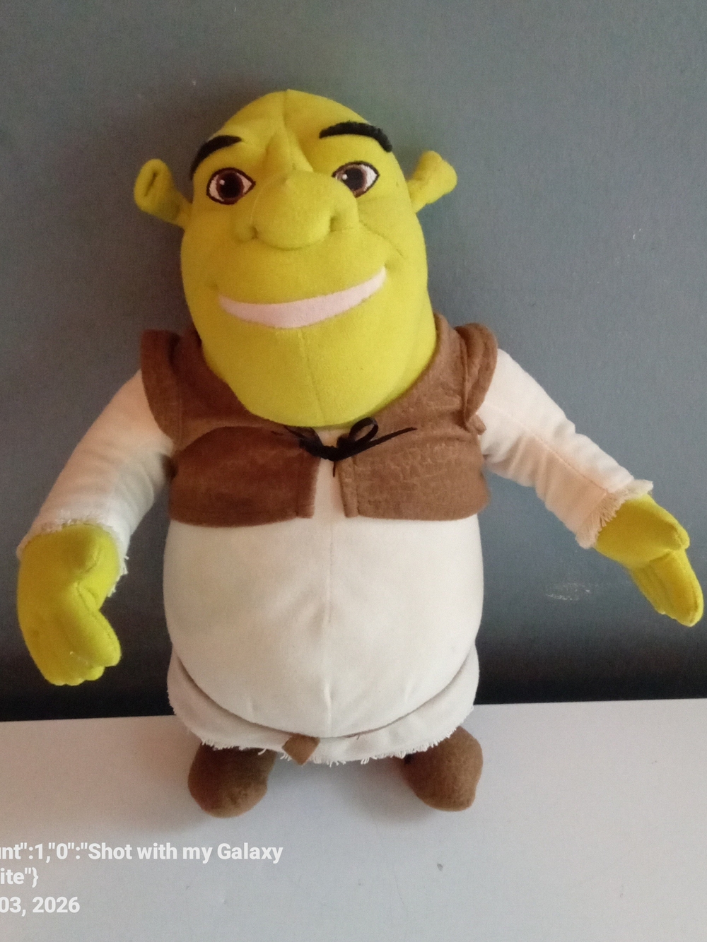 DreamWorks Shrek the Third Talking Shrek Plush Ogre Figure Green 2007 Hasbro